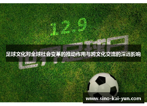 足球文化对全球社会变革的推动作用与跨文化交流的深远影响